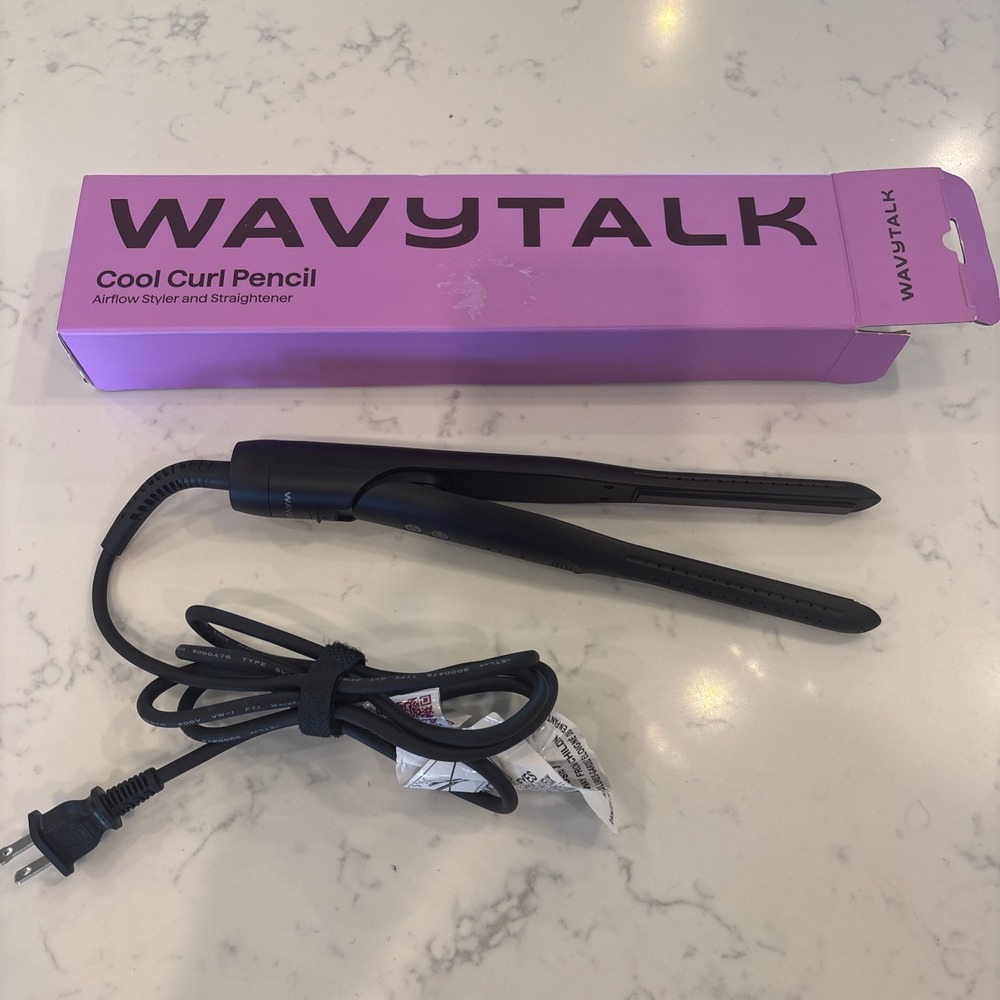 Wavytalk Pencil Flat Iron Cool Curl Small Airflow Styler Straightener Open Box